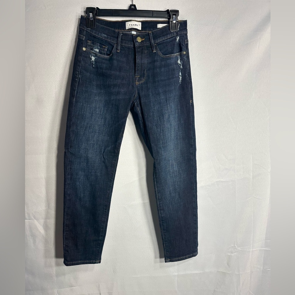 FRAME Dark Blue Denim Jeans size 25 pre owned Exellent condition.